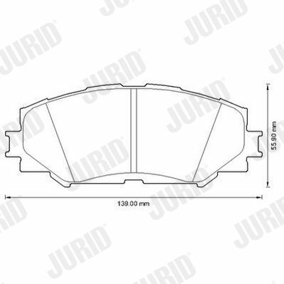 JURID TOYOTA Колодки тормозные передние  Auris,Corolla,RAV-4 05-