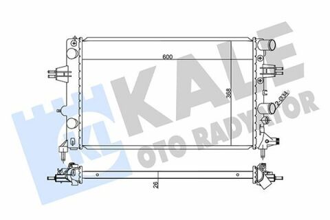 KALE OPEL Радиатор охлаждения Astra G 1.6 02-