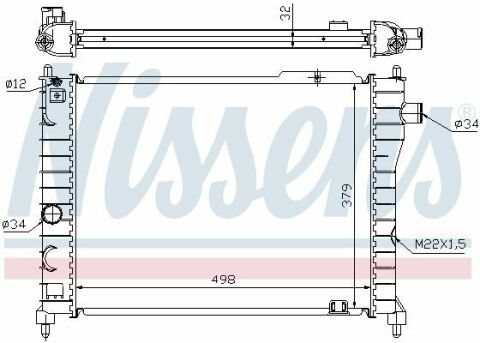 Радиатор OP ASCONA C(81-)2.0 i(+)[OE 1300 015]