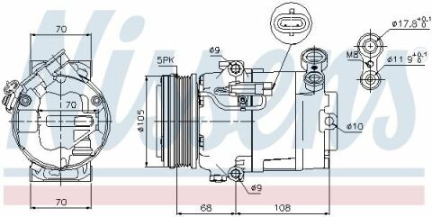 Компресор  OP  ASTRA  H(04-)1.2  i  16V(+)[OE  13124749]