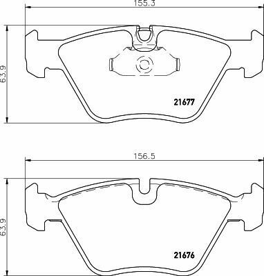 Тормозные колодки пер. BMW 5 (E39) 2.0-3.5i 95-03