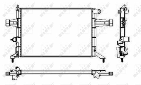 Радіатор охолодження Opel Astra G/Zafira A 1.4-1.8 16V 98-05