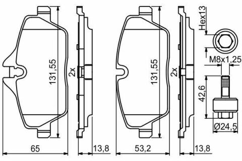 Колодки гальмівні (передні) BMW i3 (I01) 13-