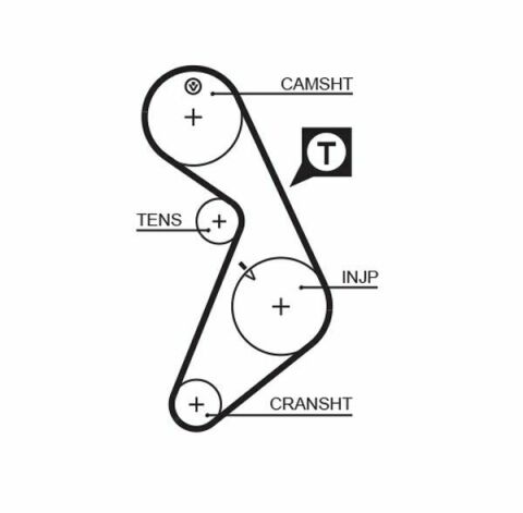 Ремень ГРМ Daewoo Lublin 2.4D 97- Ремень ГРМ Daewoo Lublin 2.4D 97-