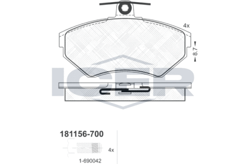 Колодки тормозные (передние) Seat Cordoba/Ibiza/VW Caddy/Golf/Polo 91-04/Passat B3/B4 88-97