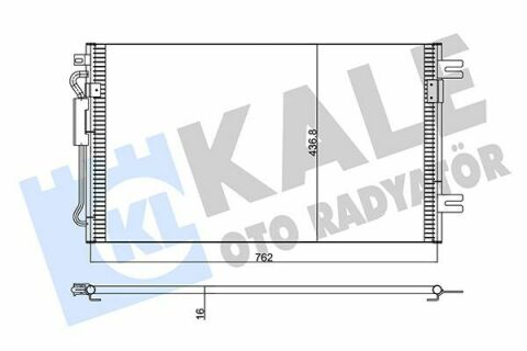 KALE CHRYSLER Радиатор кондиционера Grand Voyager IV 2.8CRD 04-