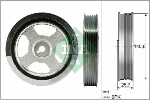 Шкив коленвала Hyundai Accent/Elantra/i20/i30/i40/ix35/Tucson 1.4-2.0 04-