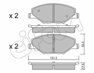 Тормозные колодки пер. Skoda Fabia II-III 11-/VW Поло 10- (TRW)