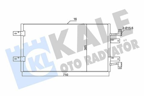 KALE RENAULT Радиатор кондиционера Trafic II,Opel Vivaro,Nissav 2.0/2.5cDi 06-