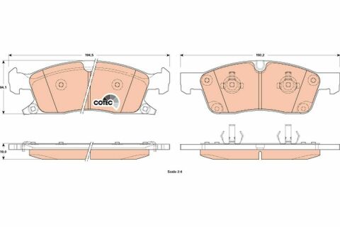 Колодки гальмівні передні JEEP GRAND CHEROKEE IV