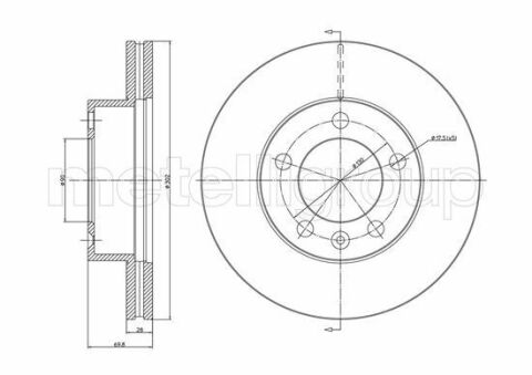 Диск тормозной передніmaster 2.3dti 10-,nissan nv400 11-