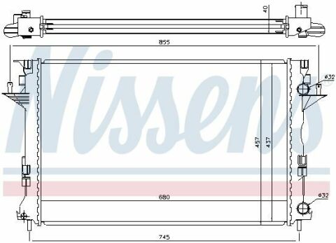 Радиатор RN ESPACE IV(02-)2.2 dCi(+)[OE 82 00 033 729]