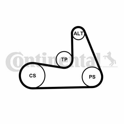 Комплект ременя генератора Volvo S40/S60/S80/V40/V60/V70/XC60/XC70 1.9/2.0/2.4D 00-