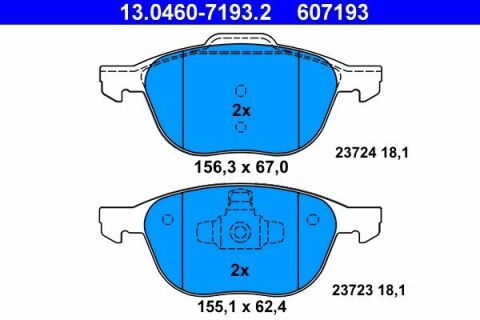 Колодки гальмівні (передні) Ford Focus/Mazda 3/5 03-