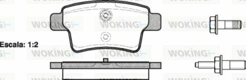 Тормозные колодки зад. Citroen C4 Picasso 06- (Bosch)