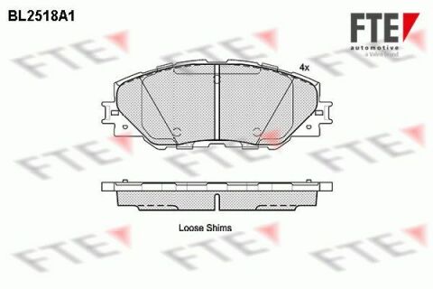 Колодки гальмівні (передні) Toyota RAV4 2.0-3.5/Prius 1.8 05-