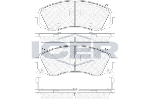 Колодки гальмівні (передні) Hyundai H-1 08-/Kia Carnival 06-