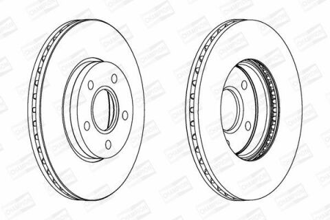 CHAMPION FORD Диск гальмівний передн. Focus, Focus C-Max 03- 1.6/1.8 03-