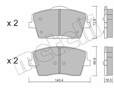 Колодки тормозные (передние) Volvo XC40 17-