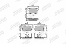 Тормозные колодки задние accord 2.2/2.4 08-, cr-v ii 01-