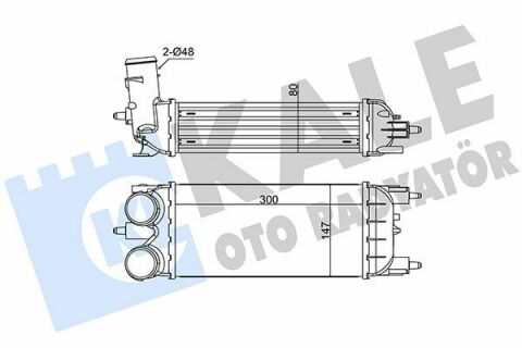 KALE CITROEN Інтеркулер C5 III, Peugeot 508 1.6HDI 10-