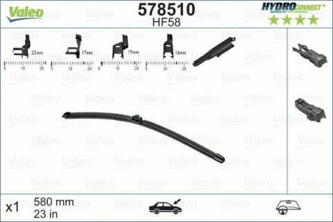 Щітка склоочисника безкаркасна (580mm) MB Citan (W415) 12-21 OM607/OM608/Renault Kangoo08-