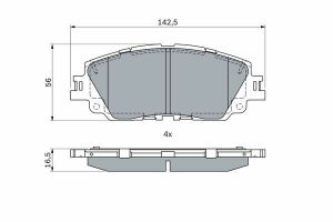 Колодки гальмівні (передні) Toyota Camry 17-/Rav4/Lexus ES/UX 18-