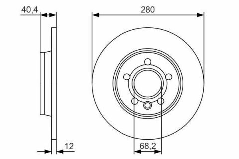 Диск тормозной (задний) VW T4 91-03 (279.9x12)