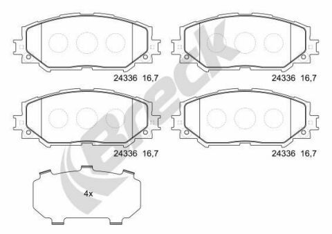 Колодки тормозные (передние) Toyota RAV4 III 05-/Auris 06- (Akebono)