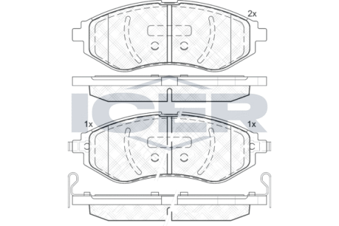 Колодки гальмівні (передні) Chevrolet Aveo/Kalos 03-/Aveo II 11-