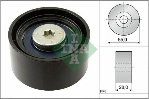 Ролик генератора BMW 5 (F10) 09- (паразитний) (55x28), N47/M47/N57/M57