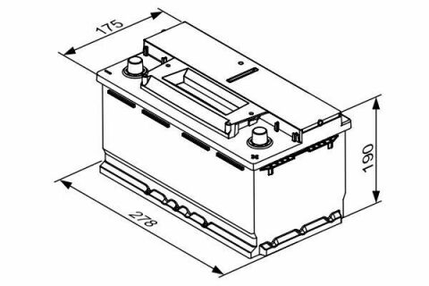 Аккумуляторная батарея 70Ah/760A (278x175x190/+R/B13) (Start-Stop EFB)