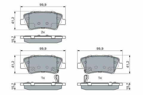 Колодки задние тормозные i30,40,Kia Ceed,Rio III 10- HYUNDAI