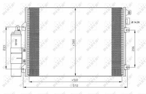 Радиатор кондиционера Dacia Logan 1.4/1.6 16 V 04-