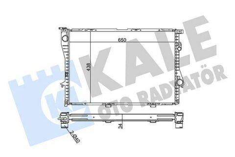 KALE BMW Радіатор охолодження 5 E39,7 E38 2.5td