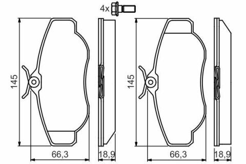 Колодки тормозные (передние) Land Rover Discovery II/Range Rover II 94-04 (Lucas-Girling)