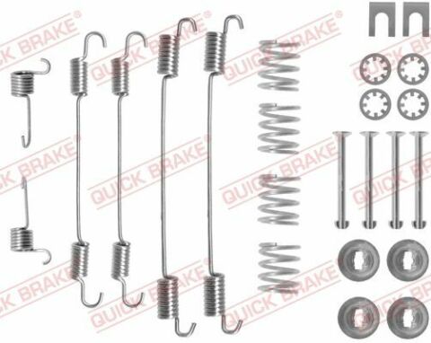 Комплект пружинок колодок ручника Nissan Kubistar/Peugeot 306/405 1.1-2.0 92- (Bosch)