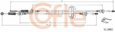 Трос кулиси Trafic/Vivaro 2.0 i 01- (1215/930+1295/975)