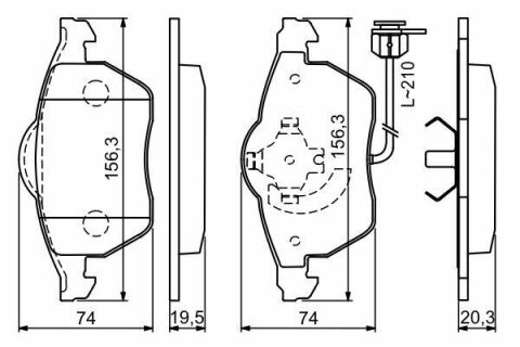 Колодки тормозные (передние) Audi A4/A6/Skoda Superb/VW Passat 1.9TDI/2.5TDI 96-(с датчиками)(ATE)