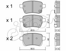 Колодки тормозные задн. ADAM 1.0 14-, CORSA E 1.0 14-, FIAT OPEL