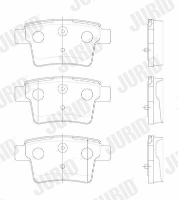 JURID FORD Тормозные колодки задн.Mondeo III 04-,Jaguar X-Type 04-