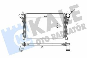 KALE VW Интеркулер Audi A3,Q2/3,Arteon,Golf VII,Passat,Tiguan,Skoda Karoq,Kodiaq,Octavia IV