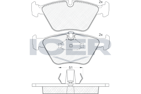 Колодки гальмівні (передні) BMW 5 (E39) M51/M52 95-03 Колодки гальмівні (передні) BMW 5 (E39) M51/M52 95-03