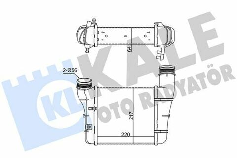 KALE VW Інтеркулер Audi A4/6 1.9/2.0TDI