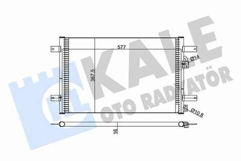 KALE VW Радіатор кондиціонера Sharan, Ford Galaxy, Seat 97-00