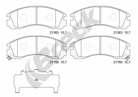 Колодки тормозные (передние) Mitsubishi Outlander/Lancer/Pajero