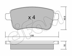 тормозные колодки задние fluence 10-, megane iii,scenic iii 09-