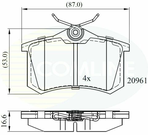 CBP0797 Comline - Тормозные колодки для дисков