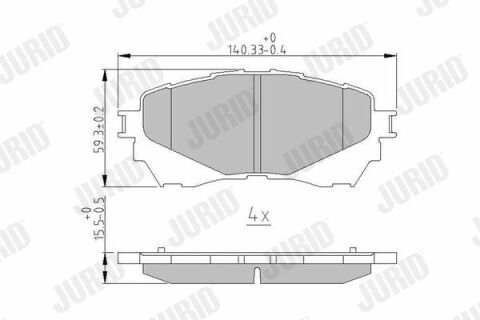 JURID MAZDA Тормозные колодки передн.Mazda 6 12-