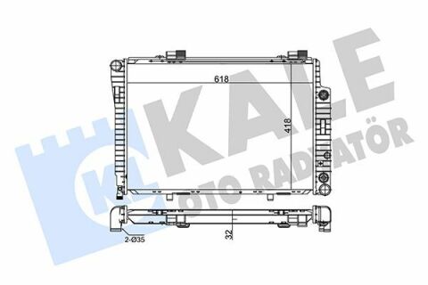 KALE DB Радіатор охолодження з АКПП W202 1.8/3.2 93-